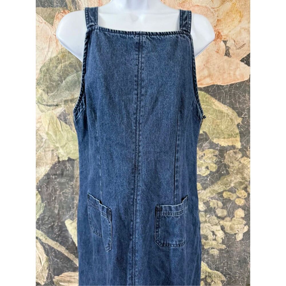 Free People Dex Denim Midi Dress Size M - Picture 6 of 9